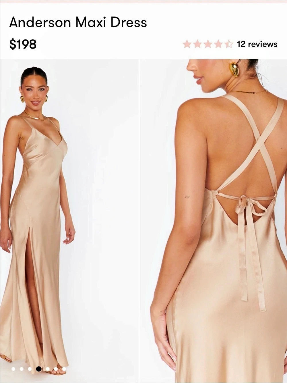 Show Me Your Mumu Anderson Maxi Dress - Champagne